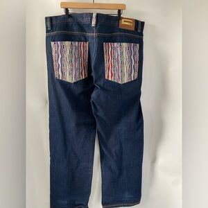 COOGI Men’s Dark Blue Jeans 44x35 – Signature Pattern Pockets